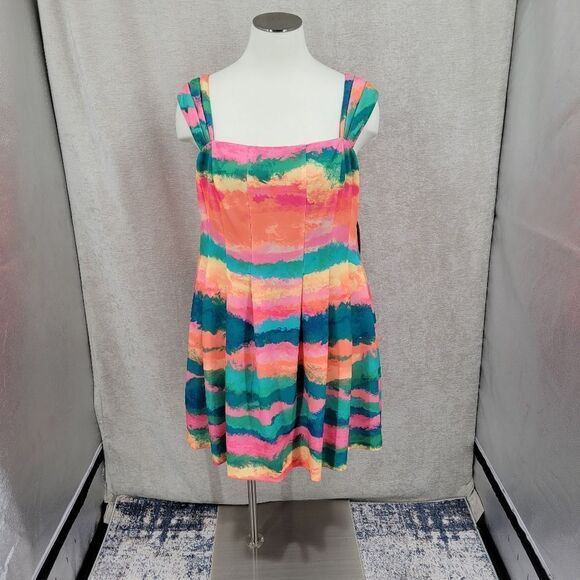 Vince Camuto Square Neck Cap Sleeve Fit and Flare Dress Women's Plus Size 24W - Picture 3 of 13